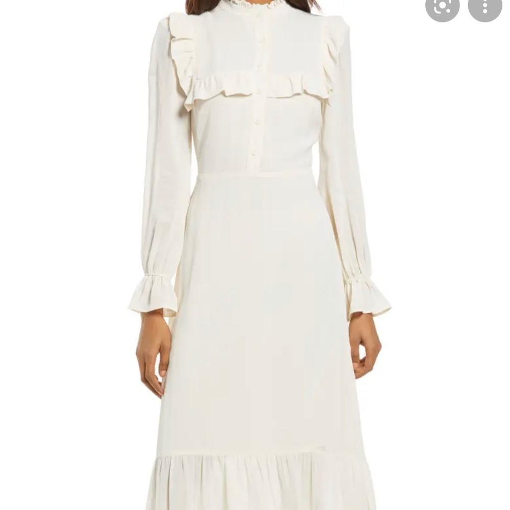 Reformation Hallie Ruffle Midi Dress